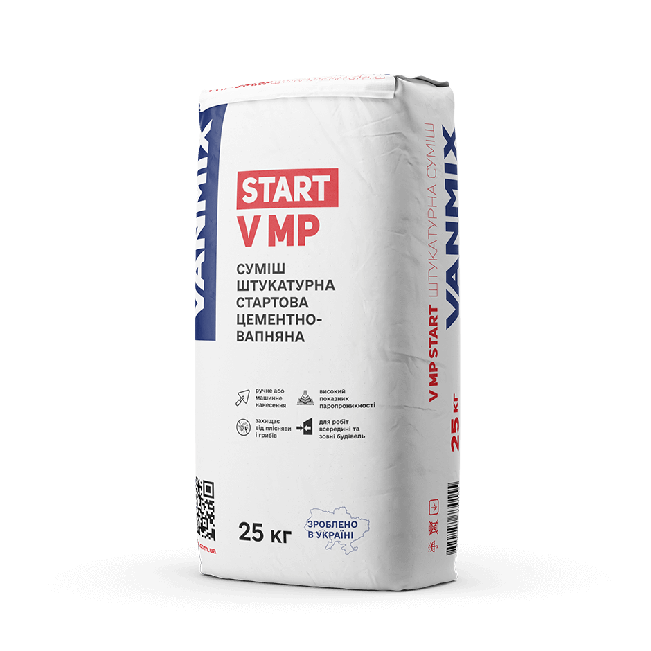 Штукатурна стартова цементно-вапняна суміш — V МP START